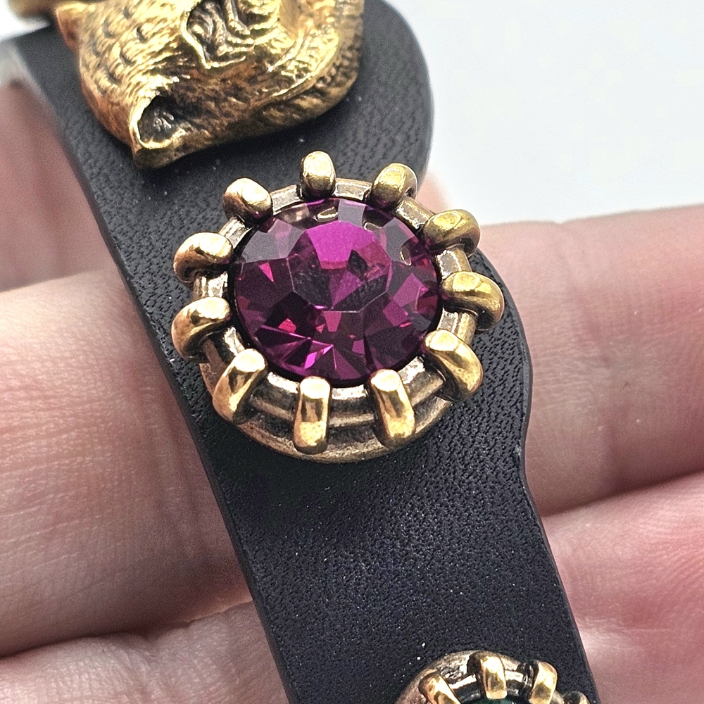 GUCCI Multicolored Gem Tiger Bracelet Leather - Picture 5 of 7